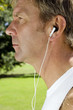 Man listening to music on the MP3