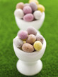 Mini eggs in egg cups