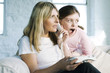 Mother and daughter receiving shocking news