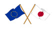Illustration: European Union and Japan alliance and friendship European Union and Japan alliance and friendship