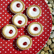 Elevated view of Bakewell tarts