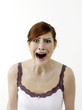 Terrified woman