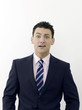 Startled businessman