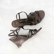 Close up of a pair of platform shoe