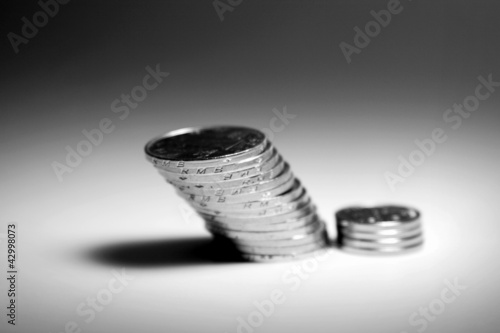 Photo: Two stacks of coins Two stacks of coins