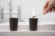 Lighting a candle