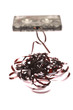 Cassette and tangled magnetic tape