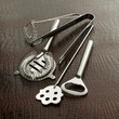 Photo: Cocktail making tools (whisk, strainer, tray, bottle opener, ice tongs, and stirrer) Cocktail making tools (whisk, strainer, tray, bottle opener, ice tongs, and stirrer)