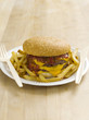 Double cheeseburger and fries