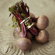 High angle close up of some beetroot