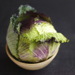High angle close up of a cabbage
