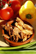 Grilled meat in a bowl