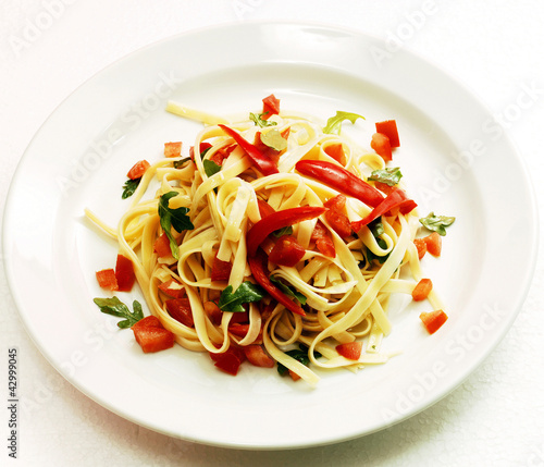 Photo: Fettuccine with vegetables Fettuccine with vegetables