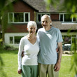 Senior couple posing for the camera