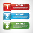 Vektor: Set of three glossy options Set of three glossy options