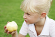 Girl eating apple