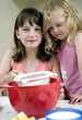 Kids learning baking