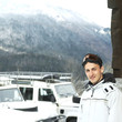 Man in warm clothing and ski goggles