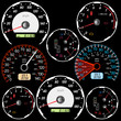 Set of car speedometers for racing design.