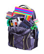 backpack with school supplies