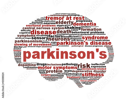Illustration: Parkinson's disease symbol isolated on white Parkinson's disease symbol isolated on white