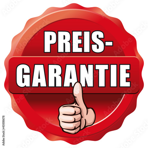 Vektor: roter Button Preisgarantie roter Button Preisgarantie