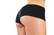 Sexy young woman back. Isolated over white