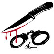 handcuffs and a knife