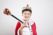 Foto: little funny boy dressed as a king little funny boy dressed as a king