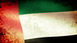United Arab Emirates Flag Waving, grunge look