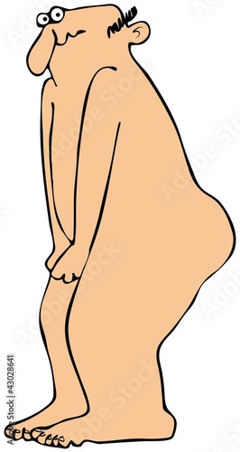 Illustration: Embarrassed man Embarrassed man