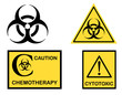 Vector: Biohazard Cytotoxic and Chemotherapy symbols Biohazard Cytotoxic and Chemotherapy symbols