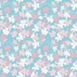 Stylized flowers seamless pattern