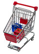 Foto: Shopping Cart with gift boxes Shopping Cart with gift boxes