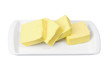 Slices of Butter on Plate