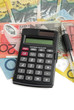 Photo: calculator with money calculator with money
