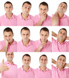 Photo: Male portrait different face expressions Male portrait different face expressions
