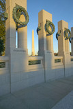 Photo: Wreaths at the U.S. World War II Memorial ,Washington D.C. and the National Monument Wreaths at the U.S. World War II Memorial ,Washington D.C. and the National Monument
