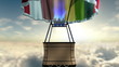 Video: flight of aerostat with basket and clouds flight of aerostat with basket and clouds