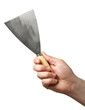 Hand with putty knife