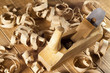 Carpenter's plane and shaving