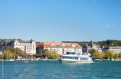 Photo: Uto-Quai with its historical building seen from Zurich see port Uto-Quai with its historical building seen from Zurich see port