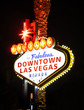 The downtown Las Vegas sign at night
