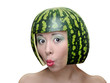Woman with water-melon