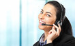 Beautiful call center operator