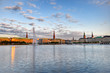 Hamburg im Abendlicht Binnenalster