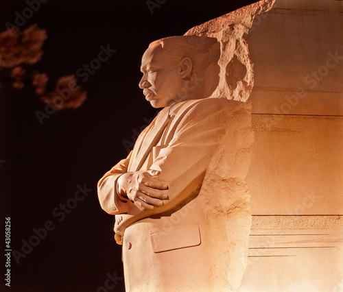 Photo: Martin Luther King Memorial Cherry Blossoms Evening Washington Martin Luther King Memorial Cherry Blossoms Evening Washington