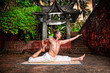 Yoga near temple