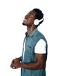 Photo: African guy lost in musical world African guy lost in musical world