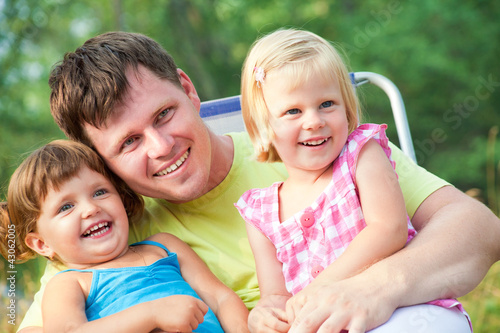 Photo: father with children father with children
